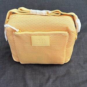 Dagne Dover Yellow Mesh Cosmetic Bag